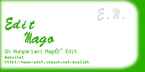 edit mago business card